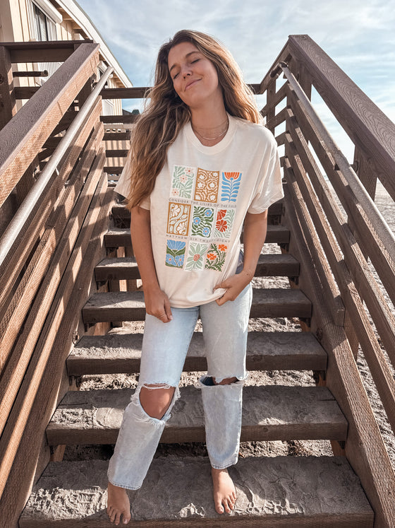 Consider the Lilies Oversized Boxy Tee